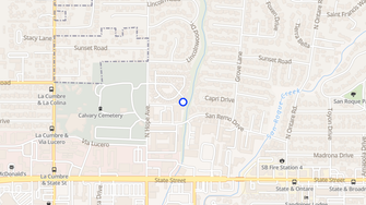 Map for Los Amigos Mobile Home Estates - Santa Barbara, CA