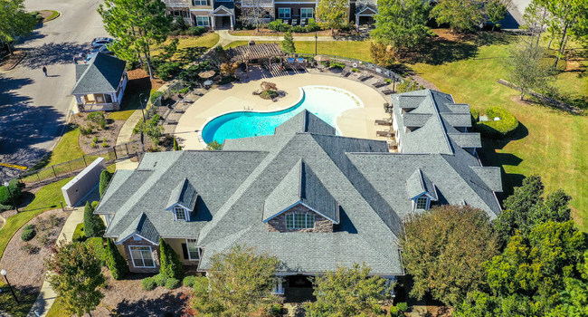 Aerial View of Clubhouse and Pool