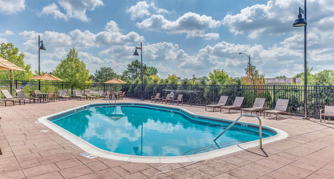 Beautiful heated pool with expansive sundeck